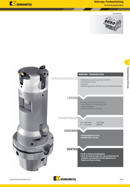 Werkzeuge für die Bohrungs-Feinbearbeitung - Kennametal
