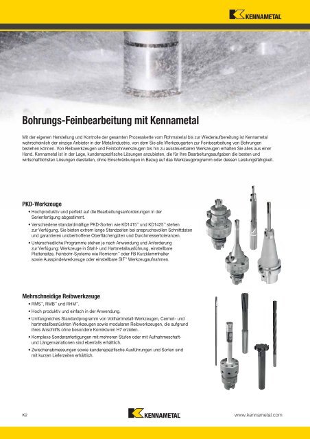 Werkzeuge für die Bohrungs-Feinbearbeitung - Kennametal