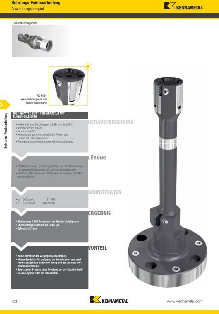 Werkzeuge für die Bohrungs-Feinbearbeitung - Kennametal