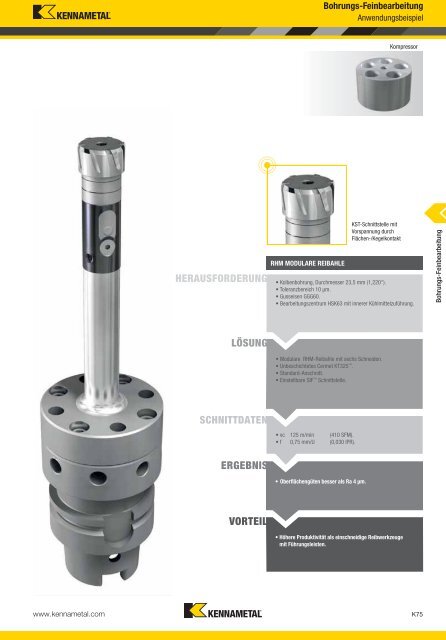 Werkzeuge für die Bohrungs-Feinbearbeitung - Kennametal