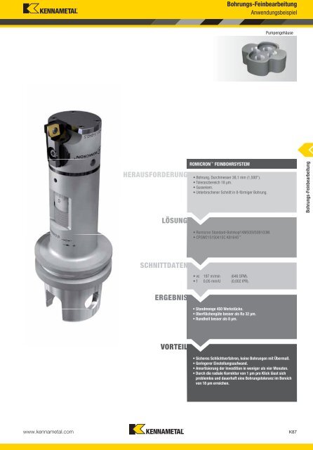 Werkzeuge für die Bohrungs-Feinbearbeitung - Kennametal