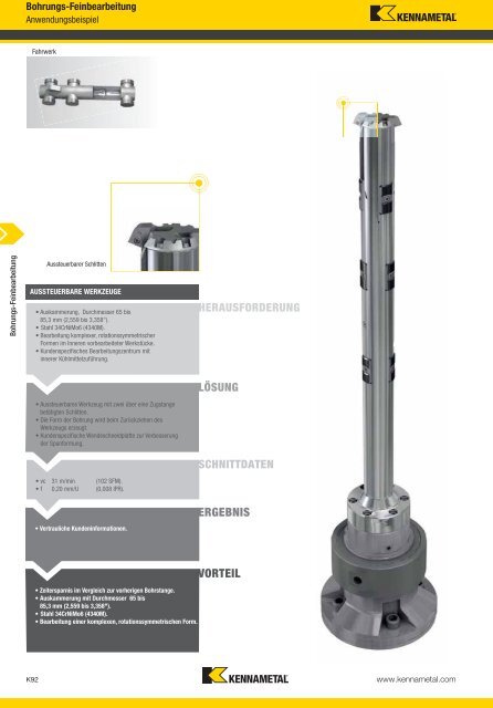 Werkzeuge für die Bohrungs-Feinbearbeitung - Kennametal