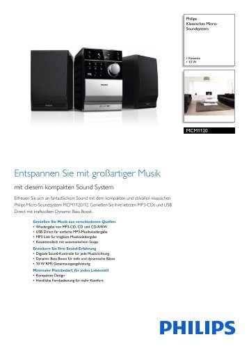 MCM1120/12 Philips Klassisches Micro-Soundsystem