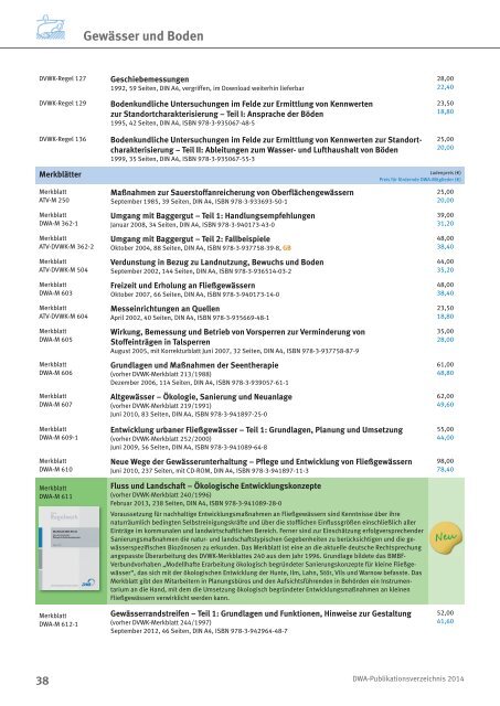 Publikations- verzeichnis - DWA - Deutsche Vereinigung für ...