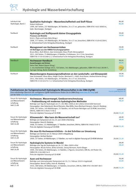 Publikations- verzeichnis - DWA - Deutsche Vereinigung für ...