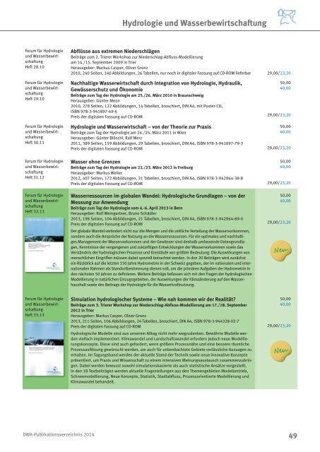 Publikations- verzeichnis - DWA - Deutsche Vereinigung für ...