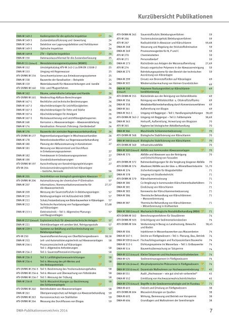 Publikations- verzeichnis - DWA - Deutsche Vereinigung für ...