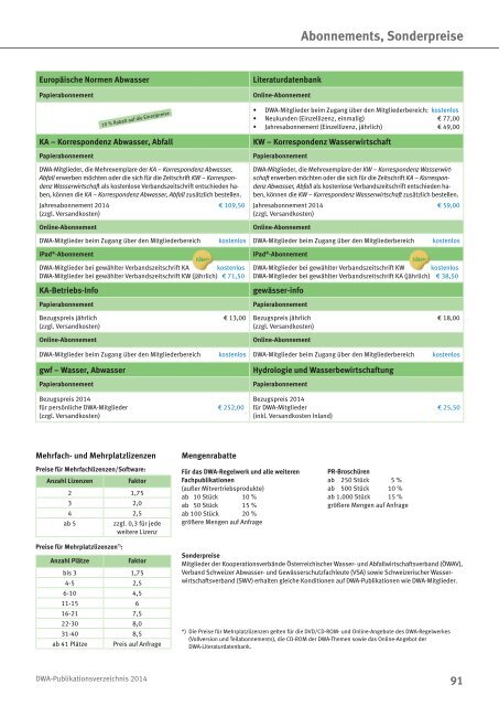 Publikations- verzeichnis - DWA - Deutsche Vereinigung für ...