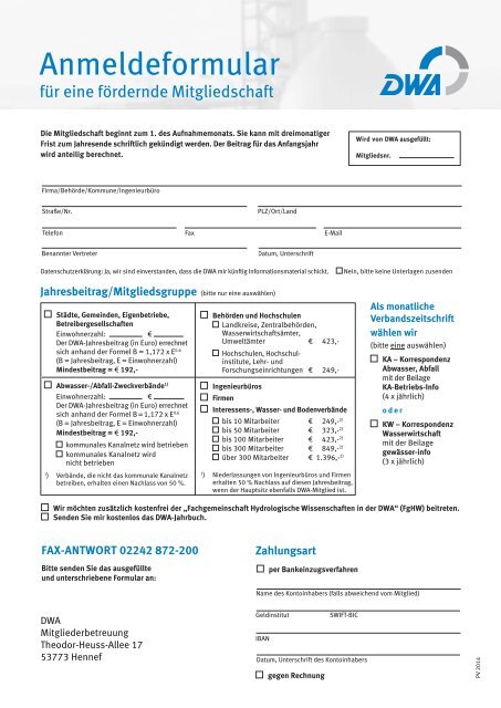 Publikations- verzeichnis - DWA - Deutsche Vereinigung für ...