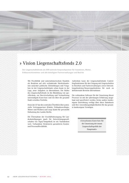 LF-Report 2012 - Liegenschaftsfonds Berlin