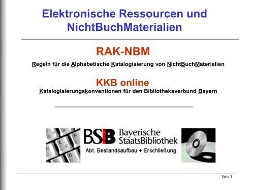 Elektronische Ressource - Die Bayerische Staatsbibliothek