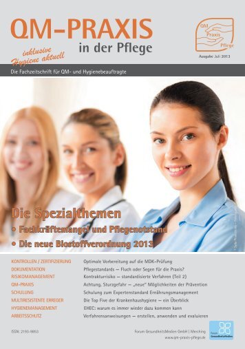 QM-Praxis in der Pflege – Ausgabe Juli 2013 – © 2013 Forum ...