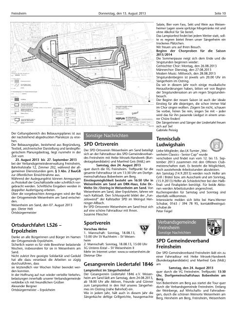 Verbandsgemeinde Freinsheim - Urlaubsregion Freinsheim