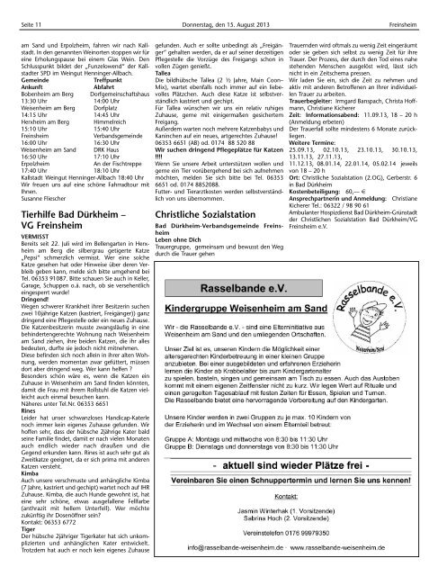 Verbandsgemeinde Freinsheim - Urlaubsregion Freinsheim