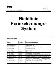 Richtlinie Kennzeichnungs- System - Immobilien - ETH Zürich