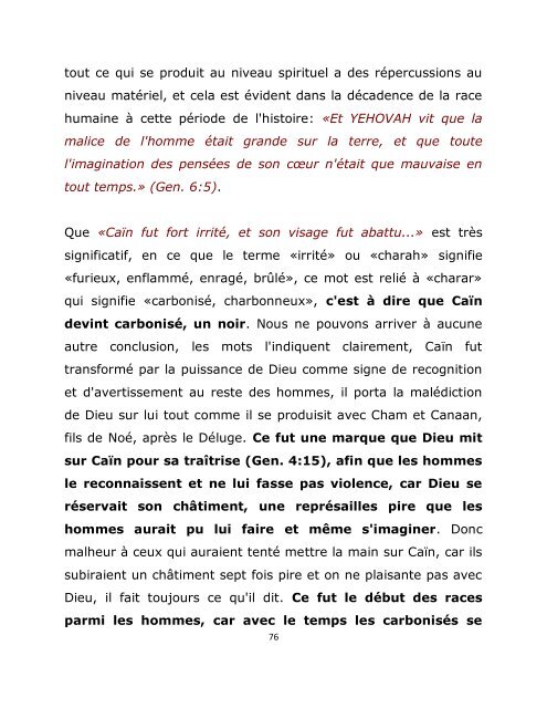 L'origine biblique de l'homme.