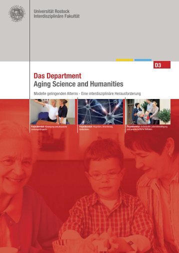Das Department Aging Science and Humanities - Interdisziplinäre ...