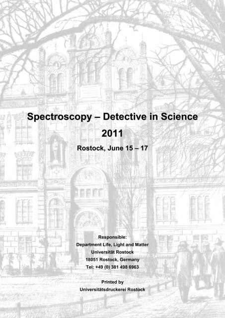 Spectroscopy – Detective in Science Book of Abstracts - Universität ...