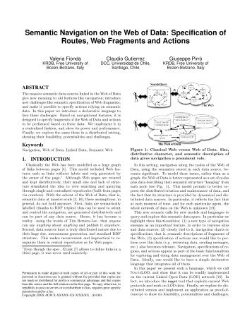 Semantic Navigation on the Web of Data - Universidad de Chile