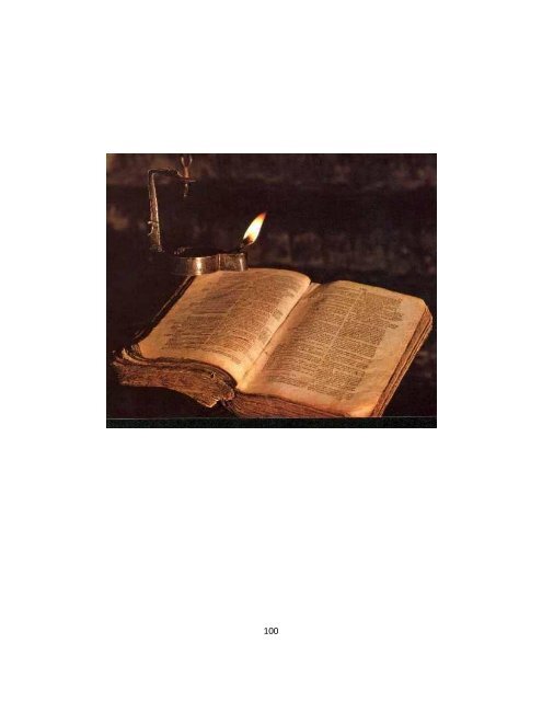La Bible des Réformateurs et les instruments d'amputation.