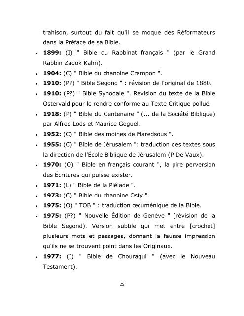 La Bible des Réformateurs et les instruments d'amputation.