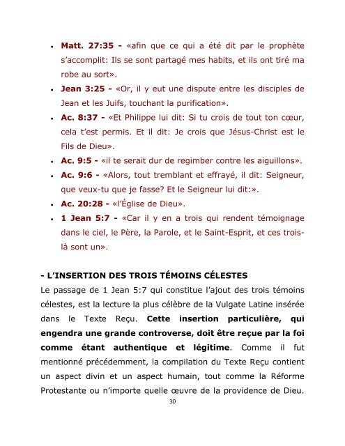 Historique du Texte Recu Grec.