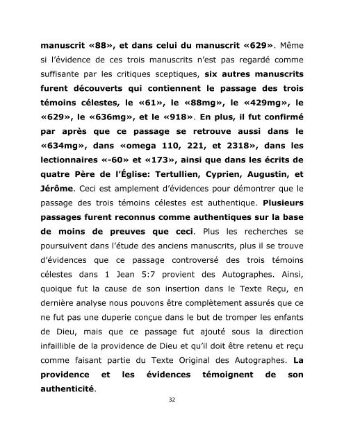 Historique du Texte Recu Grec.