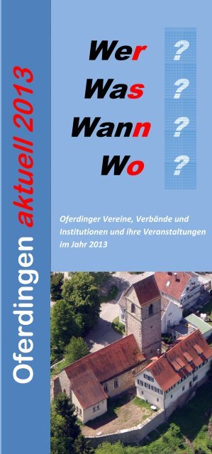 Oferdinger Veranstaltungskalender 2013 als PDF Datei Download