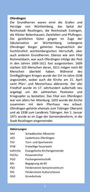 Oferdinger Veranstaltungskalender 2013 als PDF Datei Download