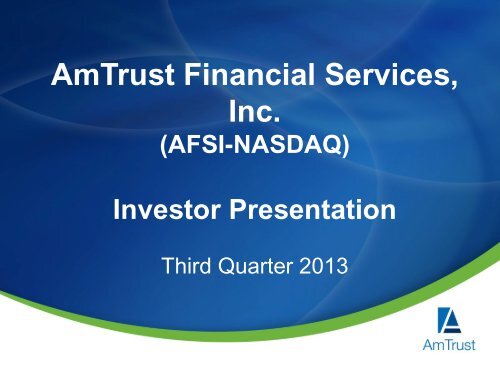 AmTrust Financial Services, Inc. - Corporate Solutions