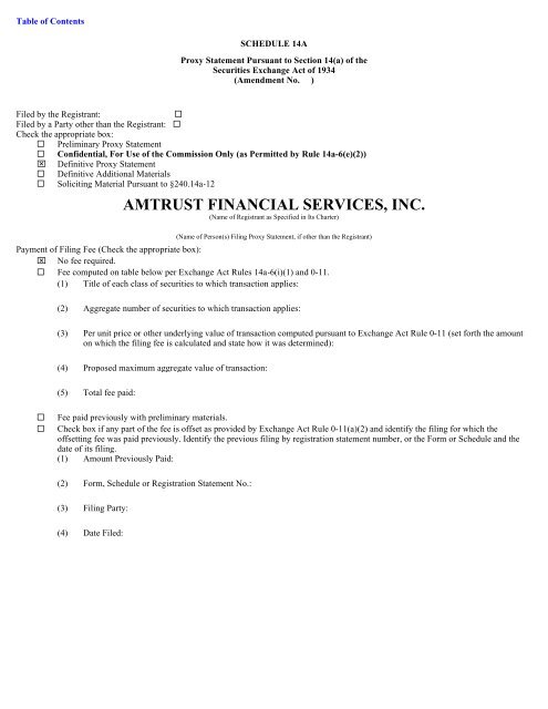 AMTRUST FINANCIAL SERVICES, INC. - Corporate Solutions