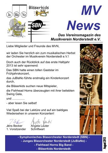 Sparten-Info - Musikverein Norderstedt eV