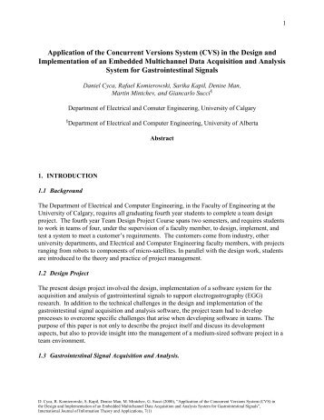 Application of the Concurrent Versions System (CVS) - Faculty of ...