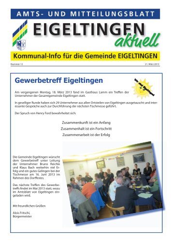 Gewerbetreff Eigeltingen