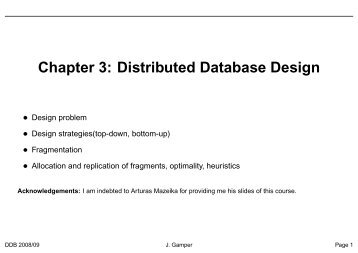 Chapter 3: Distributed Database Design