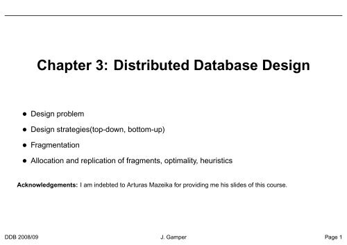 Chapter 3: Distributed Database Design