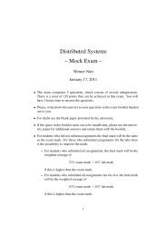 Distributed Systems â Mock Exam â