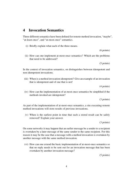 Distributed Systems â Mock Exam â