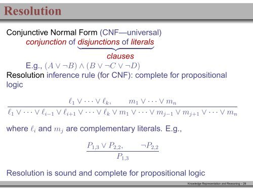 Knowledge Representation and Reasoning