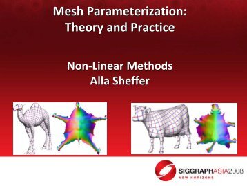 Mesh Parameterization: Theory and Practice Mesh Parameterization ...