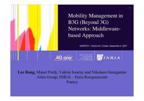 Mobility Management in B3G (Beyond 3G) Networks: Middleware ...