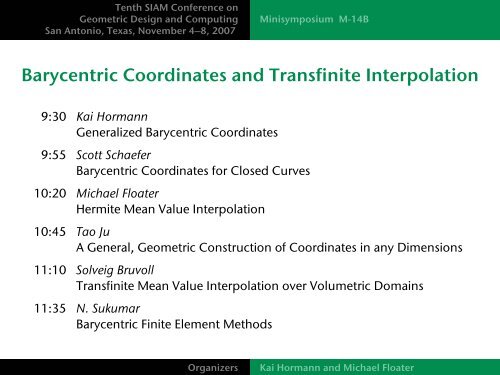 Generalized Barycentric Coordinates