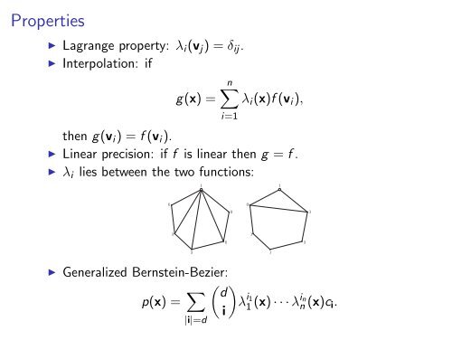 Barycentric coordinates and transfinite interpolation