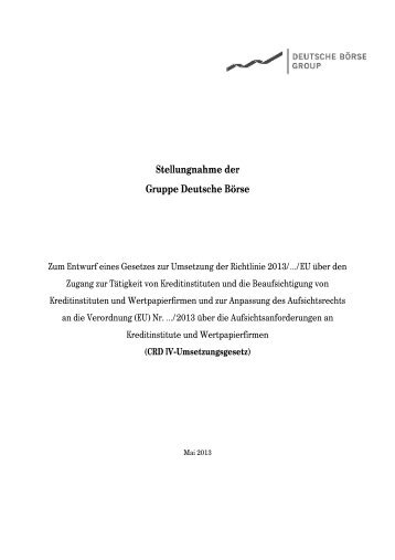 Stellungnahme CRD-IV Umsetzung.docx - Deutsche Börse AG