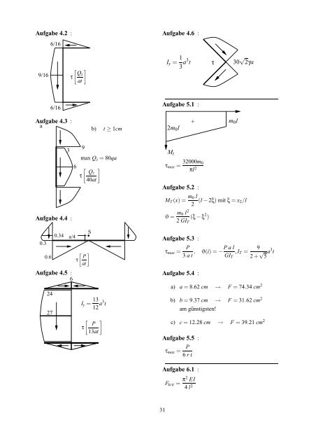 AUFGABEN TM II - Institut für Angewandte Mechanik