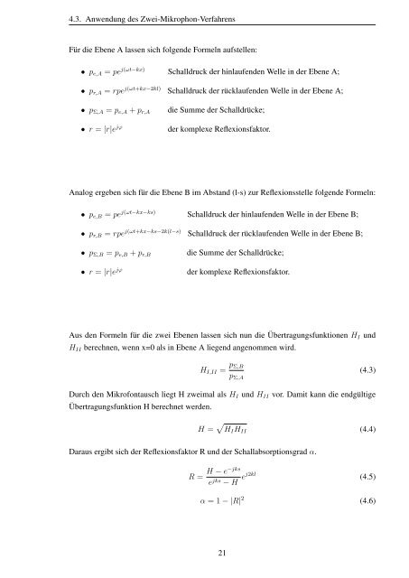 Theoretische und praktische Untersuchungen zur Akustik von ...