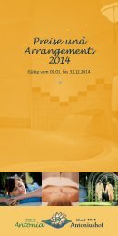 Preise und Arrangements 2014