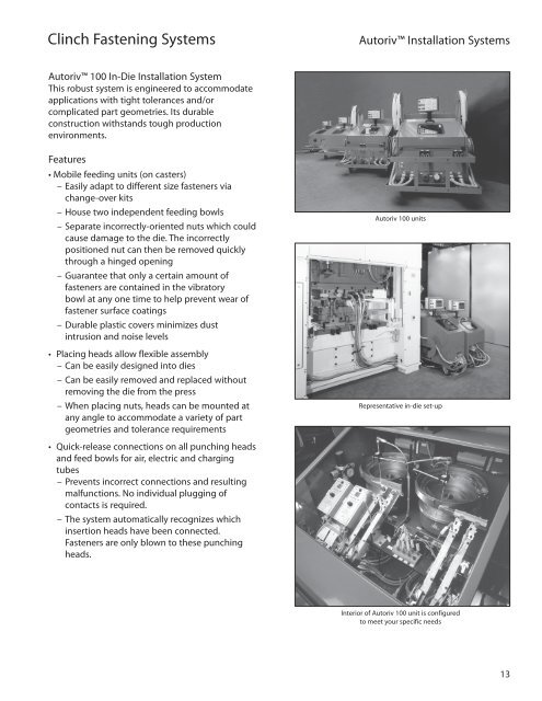 Clinch Fastening Systems