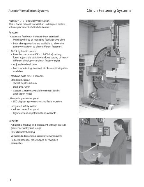 Clinch Fastening Systems