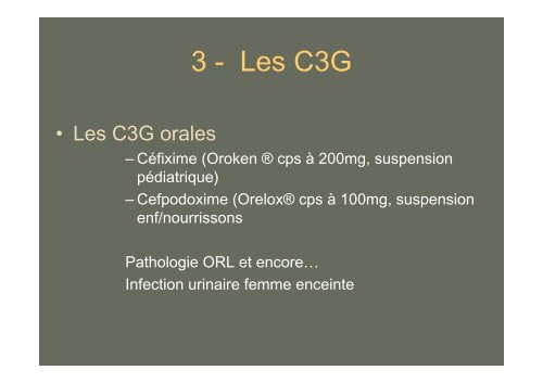 Principales Ã-lactamines : PÃ©nicillines G, A, M ... - Infectiologie